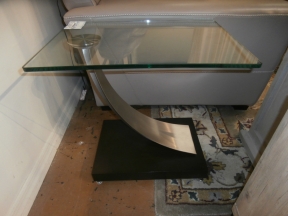 Glass/Metal Modern Accent Table