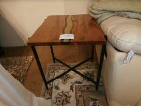 Acrylic Wood End Table