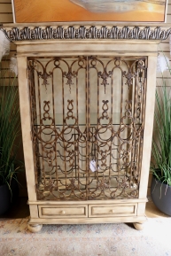 Scroll Front Wine Cabinet
