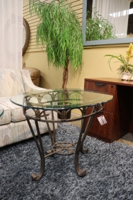 Glass Top Accent Table