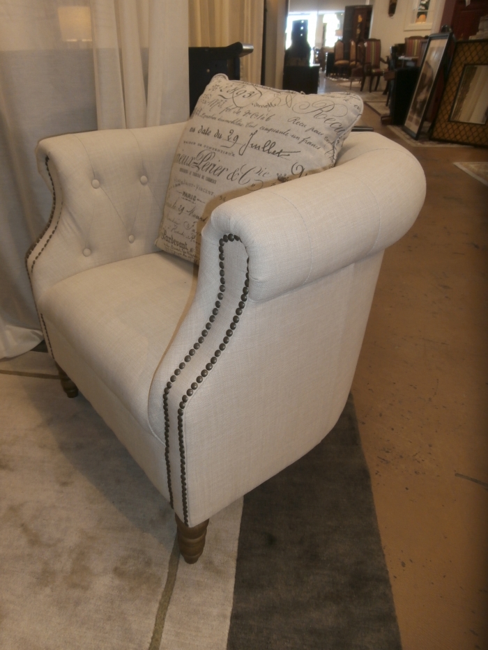 Nailhead Barrel Chair at The Missing Piece