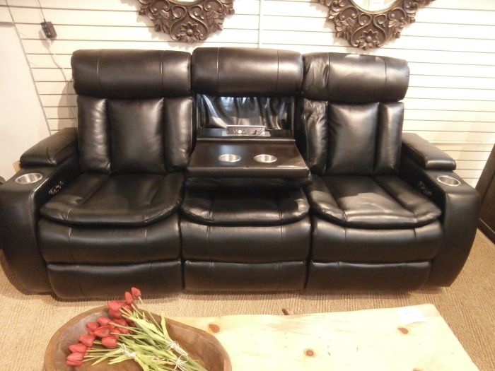 abbyson clayton reclining leather sofa