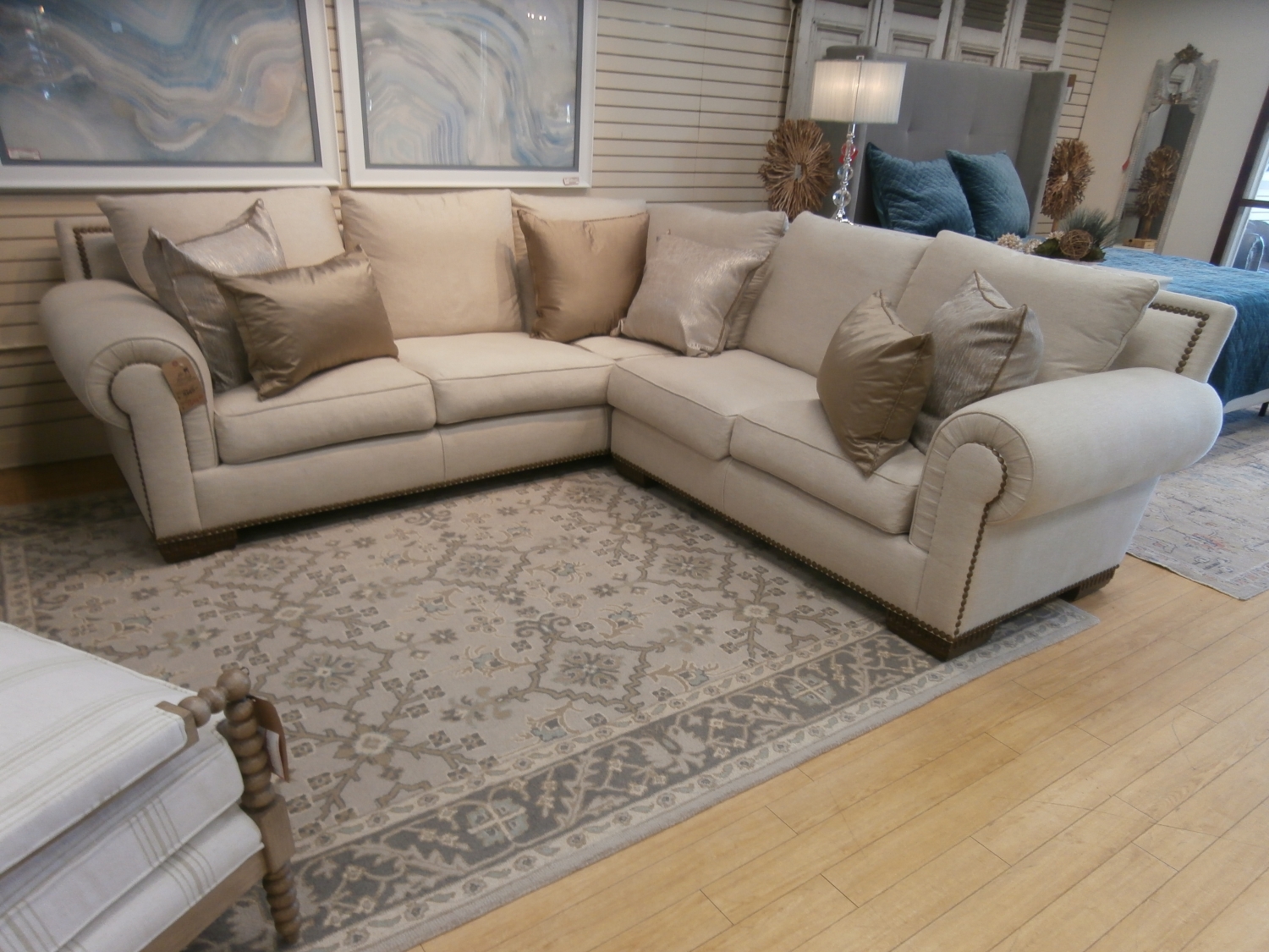 Marge Carson Sectional at The Missing Piece