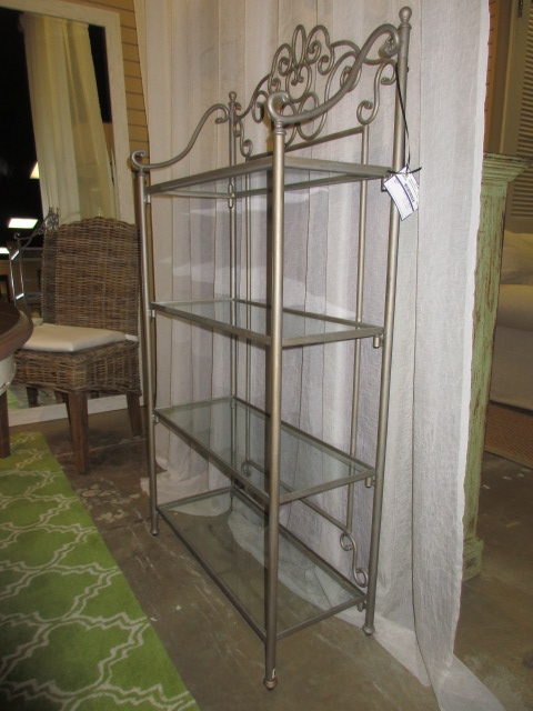 Metal and best sale glass bakers rack