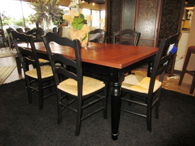 Pottery barn best sale black dining table