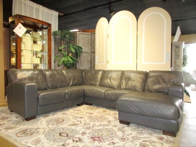 softline o'neal leather sectional sofa
