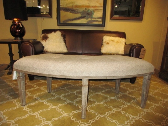 Curved Upholstered Bench At The Missing Piece