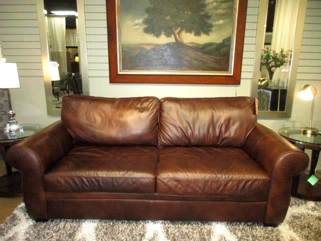 4pc pottery barn style leather sofa