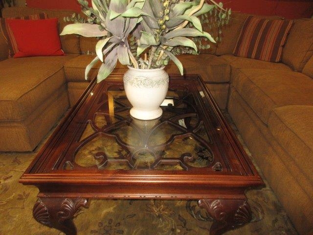 Hekman Gls/Wd Coffee Table At The Missing Piece