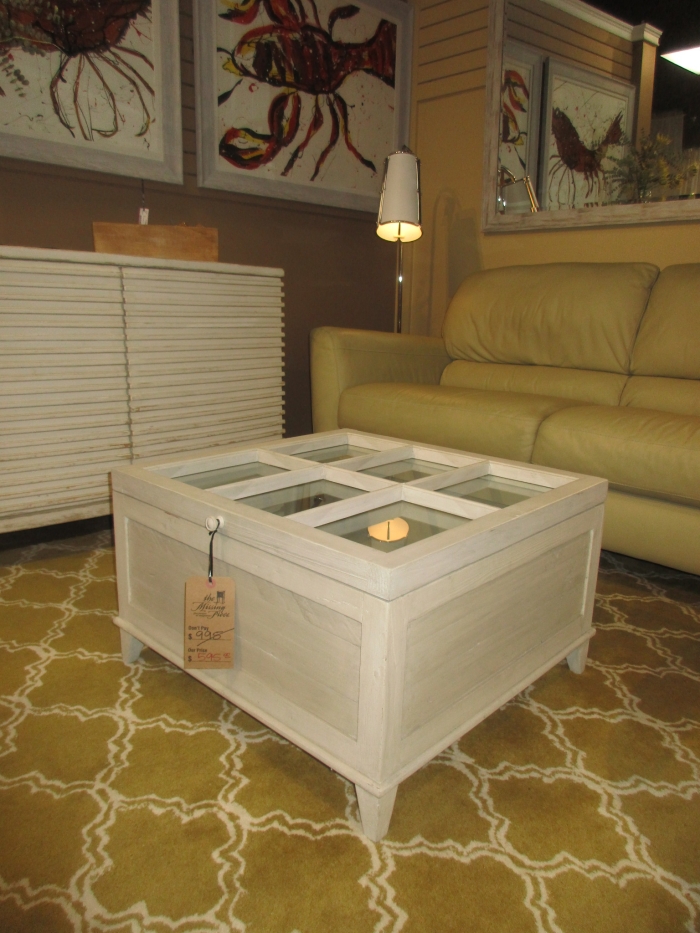 Rustic shadow box on sale coffee table