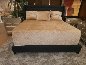 Upholstered Tufted Bed