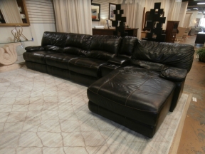 4 Pc Power Leather Sectional