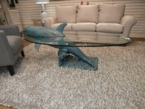 Dolphin Bronze Coffee Table