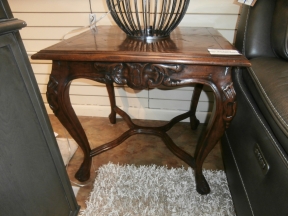 Wood Inlay Accent Table