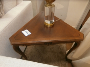 Wood Triangle Accent Table