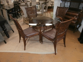 Hooker Glass Dining Table/4 Chairs