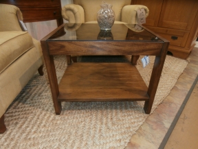 Glass Top End Table