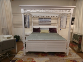 Ashley Canopy Shutter Bed