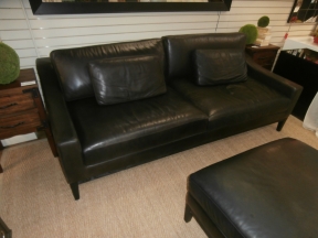 RH Italia Slope Arm Leather Sofa