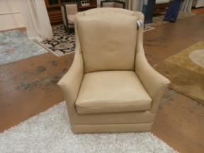 Jessica Charles Leather Swivel Chair