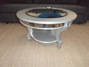 Round Mirror Accent Table