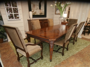 DR Table & 6 Hickory Chairs