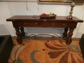 Hickory White Console Table