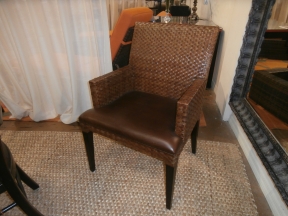 Henredon Woven Leather Dining chair