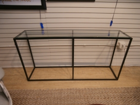 Thick Glass Top/Metal Console Table 