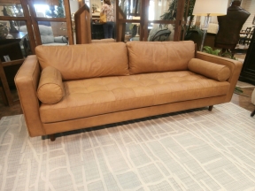 Mid Century Leather Sofa