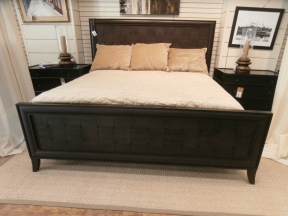 Wood Square Panel Bed