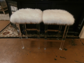 S/2 Bernhardt Fluffy Barstools