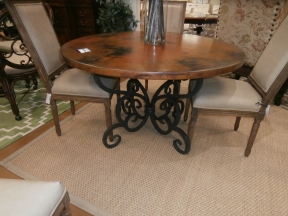 Copper Top Dining Table