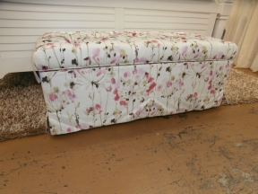 EA Floral Storage Ottoman