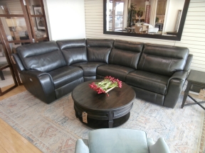 Havertys Kobe Leather Power Reclining Sectional