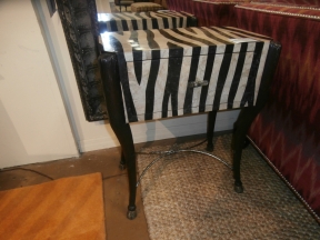 Zebra Print Accent Table