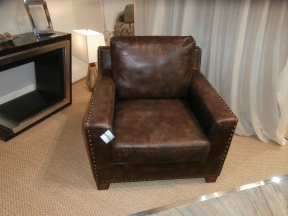 Leather Nailhead Club Chair