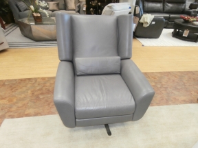 RH Luke Lthr Swivel Rec. Chair