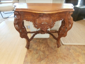 Carved Wood Entry Table