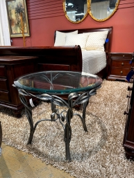 Glass/Metal Accent Table