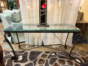 Glass/Metal Sofa Table