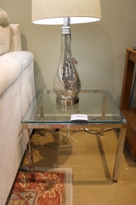 PAIR Glass End Tables