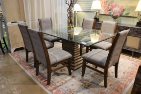 Glass Table W/6 Chairs