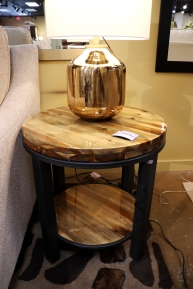 Rustic Round End Table