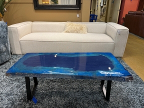 Rustic Wood/Epoxy Coffee Table