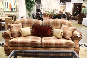 Ethan Allen Plaid Sofa