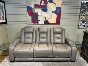 Ashley Leather Power Reclining Sofa