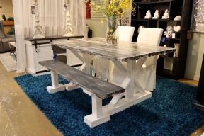 Rustic Dining Table W/Bench