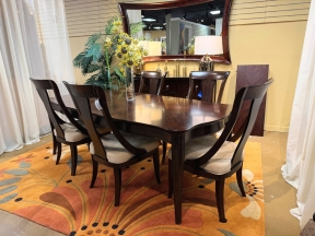 Havertys Table W/6 Chairs+2Lf