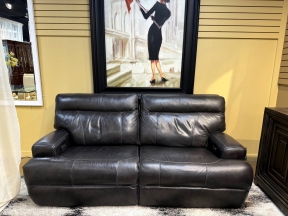 Havertys Leather Power Reclining Sofa